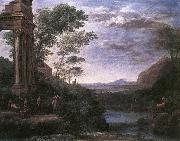 Claude Lorrain Landscape with Ascanius Shooting the Stag of Sylvia oil on canvas